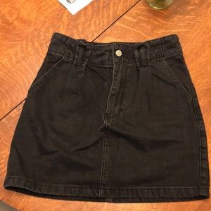 Hollister Black Denim Mini Skirt